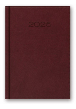 Kalendarz 2025 B6 dzienny vivella bordo