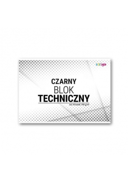 Blok techniczny czarny A4/10K (10szt) STRIGO