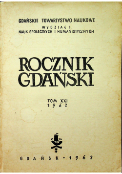 Rocznik Gdański Tom XXI
