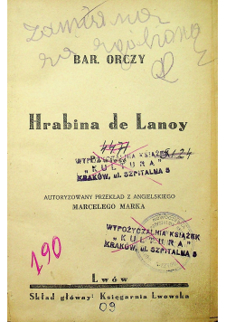 Hrabina de Lanoy 1925r
