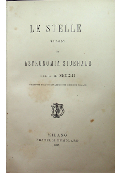 Le stelle saggio di Astronomia Siderale 1877 r.