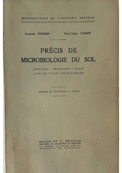 Précis de Microbiologie du Sol, 1948 r.