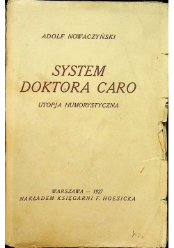 System doktora Caro 1927 r