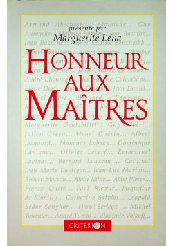 Honneur aux maitres