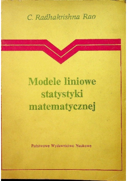 Modele liniowe statystyki matematycznej