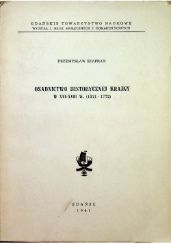 Osadnictwo historycznej Krajny w XVI-XVIII w.