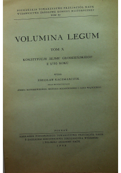 Volumina legum tom X |Konstytucje z sejmu grodzińskiego z 1793 r