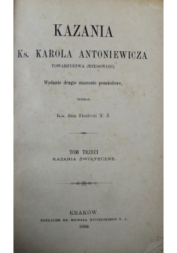 Kazania świąteczne tom 3 1893 r.