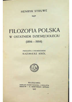 Filozofia Polska w ostatniem dziesięcioleciu 1907 r.