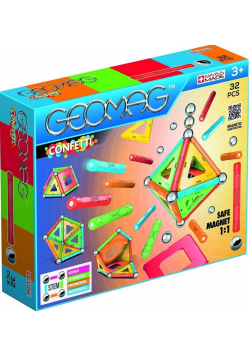 Geomag Klocki magnetyczne Confetti 32 el.