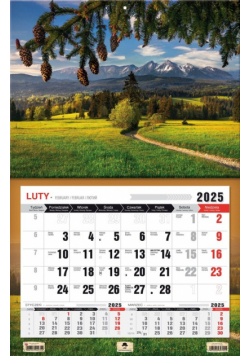 Kalendarz 2025 jednodzielny Tatry