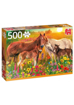 Puzzle 500 PC Konie na łące G3