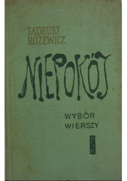 Niepokój, wybór wierszy 1945-1961