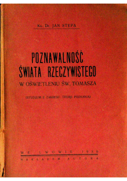 Poznawalność świata rzeczywistego 1930 r