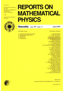 Reports on Mathematical Physics 85/2 Pergamon
