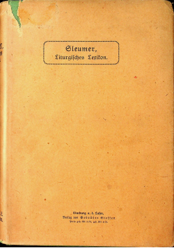 Liturgisches Lexikon ausfuhrliches 1916 r.