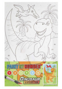 Malowanie po numerach Dino pomarańczowa