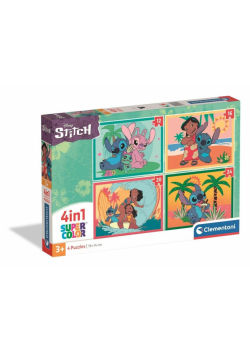 Puzzle 4w1 Super kolor Stitch 21745