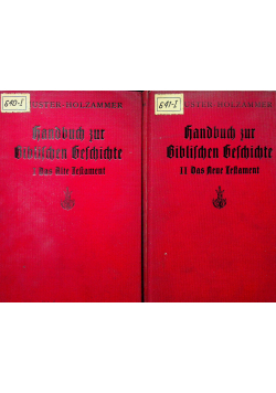 Handbuch zur Biblischen Geschichte Zwei Bande ok 1926 r.