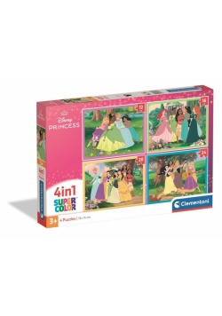 Puzzle 4w1 Super kolor Disney Princess 21746