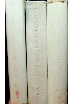 Zygmunt Krasiński dzieła literackie 3 tomy