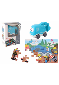 Auto puzzle Przygoda drogowa koparka