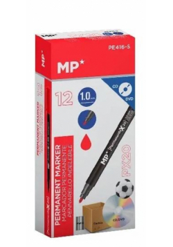 Marker permanentny 1,0mm do CD/DVD czerwon (12szt)
