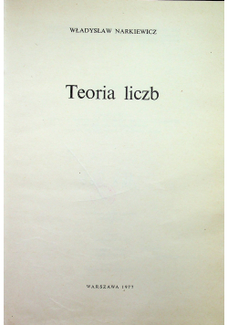 Teoria liczb tom 50