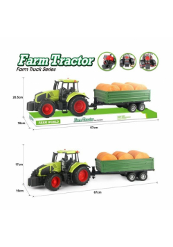Traktor z belami słomy