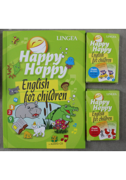 Happy Hoppy English for children + Fiszki + płyta CD