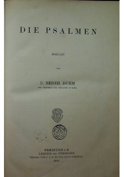 Die Psalmen 1899 r.