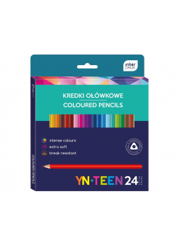 Kredki ołówkowe trójkątne YN 24 kolory NOSTER