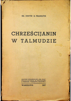 Chrześcijanin w Talmudzie 1937 r