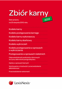 Zbiór karny Kodeks karny KPK KKW KKS KW Kodeks postępowania w sprawach o wykroczenia