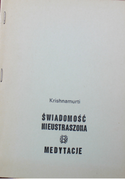 Świadomość nieustraszona medytacje