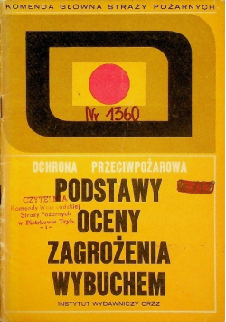 Ochrona Przeciwpożarowa Podstawy Oceny Zagrożenia Wybuchem