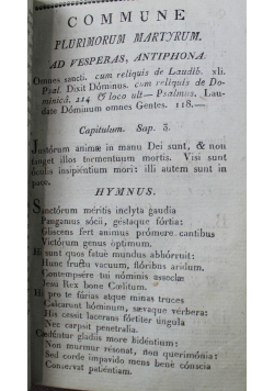 Commune Sanctorum ad Usum Sacerdotum Editum 1819 r.