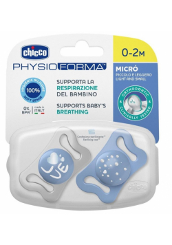 Smoczek uspokajający micro silikon nieb 2szt 0-2m