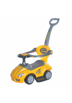 Jeździk z rączką 3w1 Mega Car żółty