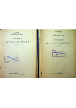 Studia muzykologiczne 2 tomy