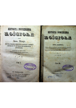 Historya powszechna kościoła 4 tomy 1855 r