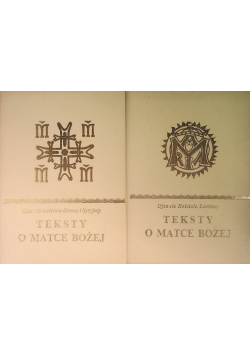 Teksty o Matce Bożej Tom I i II