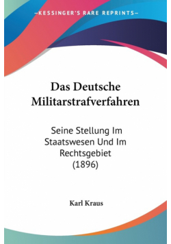 Das Deutsche Militarstrafverfahren