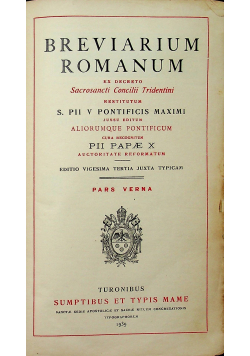 Breviarium Romanum 1939 r.