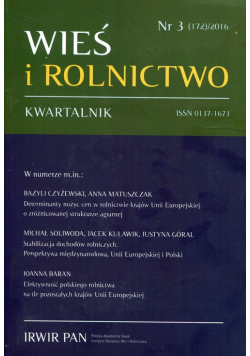Wieś i rolnictwo 3/2016