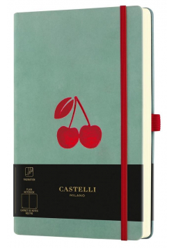 Notatnik 13x21cm gładki Castelli Velluto Cherry