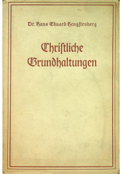 Christliche Brundhaltungen 1938r.
