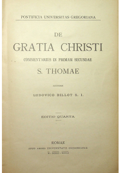 De Gratia Christi 1928 r.