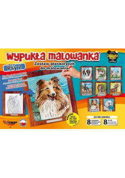 Wypukła malowanka - Psy Seria 2 Zestaw 8 wzorów