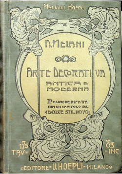 Manuale Darte Decorativa antica e moderna 1907 r.